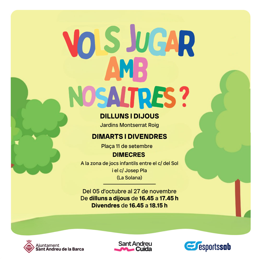 Imatge de la notícia: Nova edició del ''Vols jugar amb nosaltres?'', el programa d'oci actiu després de l'escola